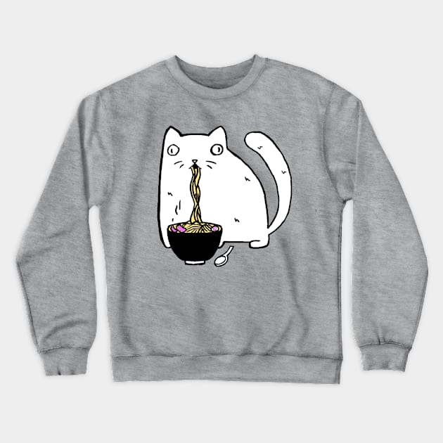 Rasabi Cat - Ramen Forever Crewneck Sweatshirt by rasabi